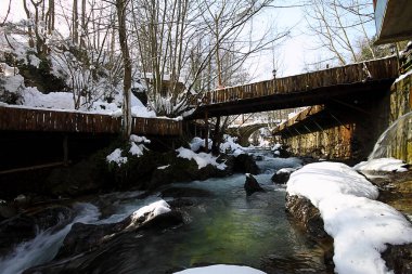 Bir kış günü altında karda