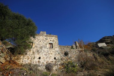 Dağ yamacında bir köy, Bodrum - Türkiye