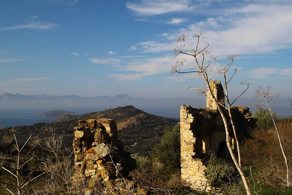 Ein Dorf Berghang Bodrum Türkei — Stockfoto