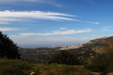 Dağ yamacında bir köy, Bodrum - Türkiye