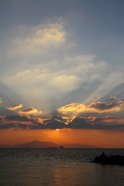 Küstenstadt Bodrum Und Spektakuläre Sonnenuntergänge Mugla Türkei — Stockfoto