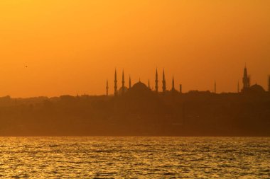 günbatımı istanbul, metropolitan şehir ve şehir silüeti
