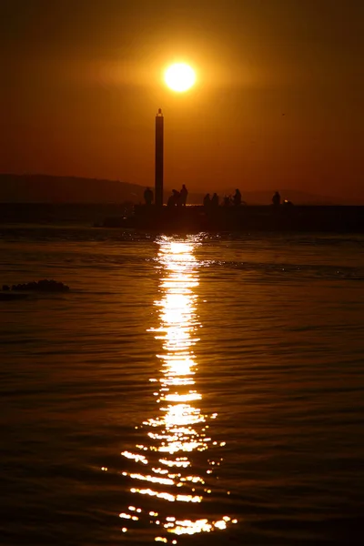 Deniz Kenti Bodrum Muhteşem Gün Batımları Mugla Türkiye — Stok fotoğraf