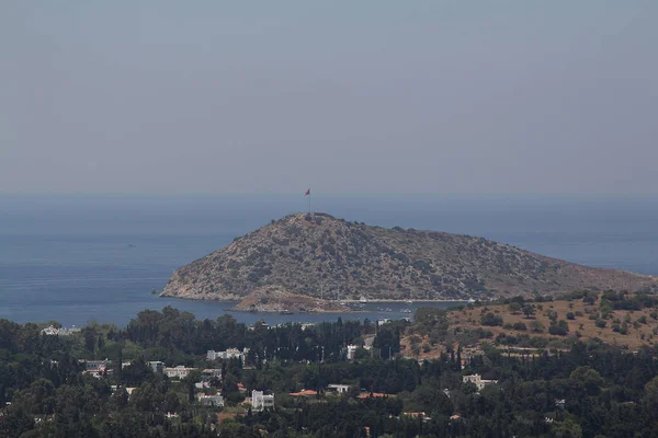 Seaside Cidade Bodrum Pôr Sol Espetacular Mugla Turquia — Fotografia de Stock