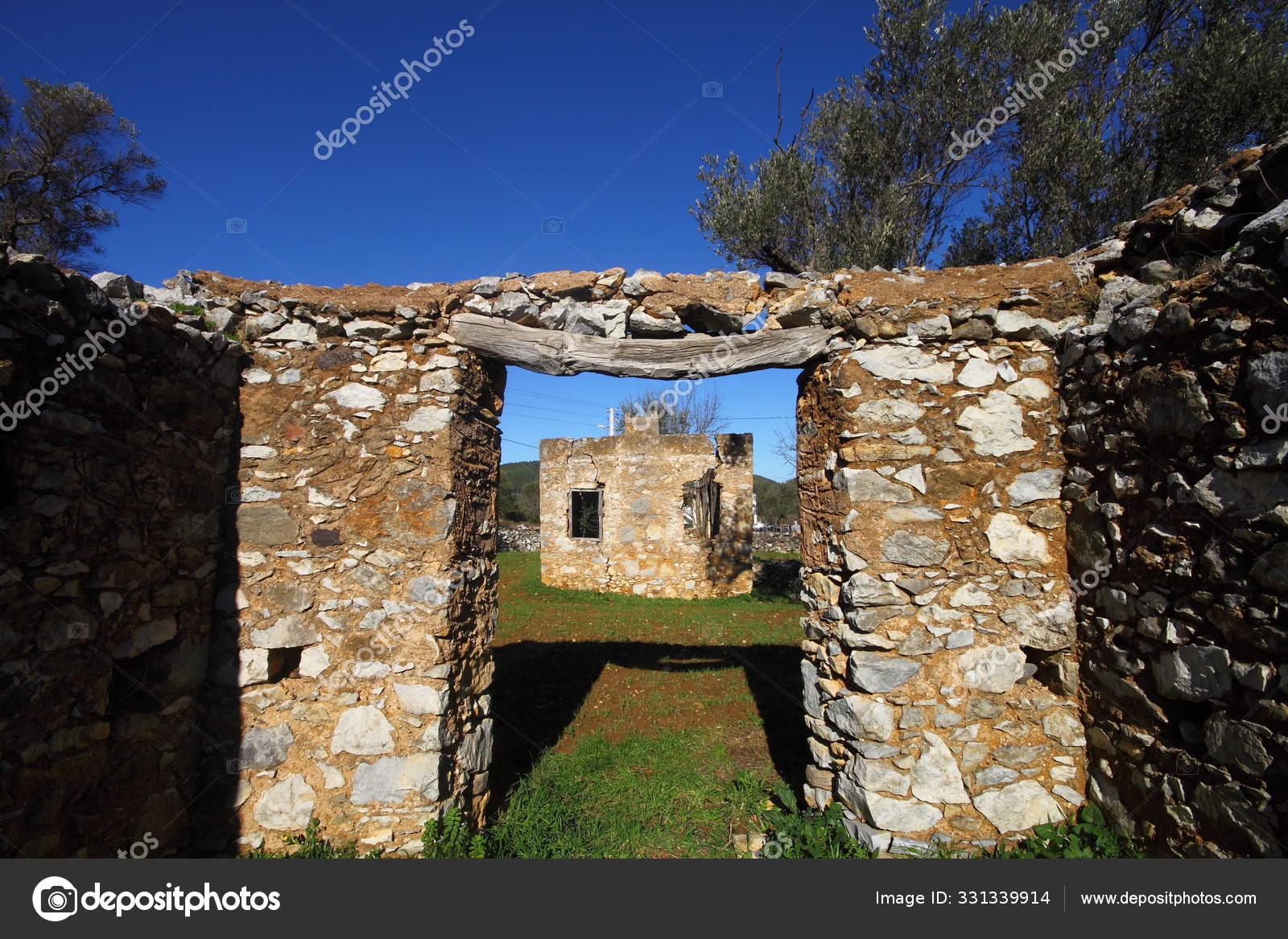 Una Casa Antigua Construida Con Ladrillos Piedra Una Arquitectura