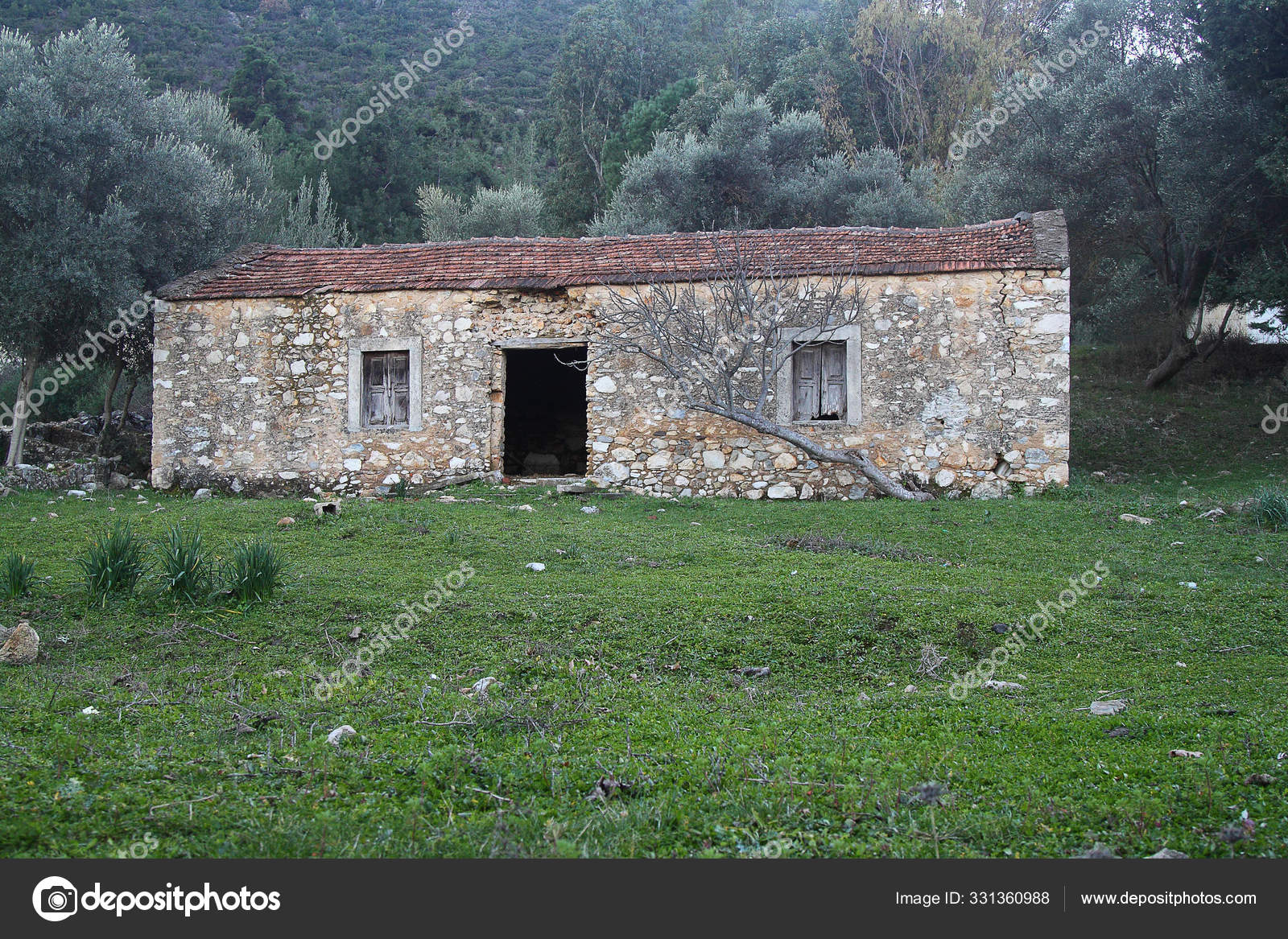 Una Casa Antigua Construida Con Ladrillos Piedra Una Arquitectura