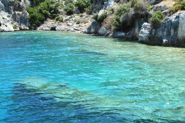 Flooded Ancient Lycian City Result Earthquake City City Simena Vicinity — Stock Photo, Image