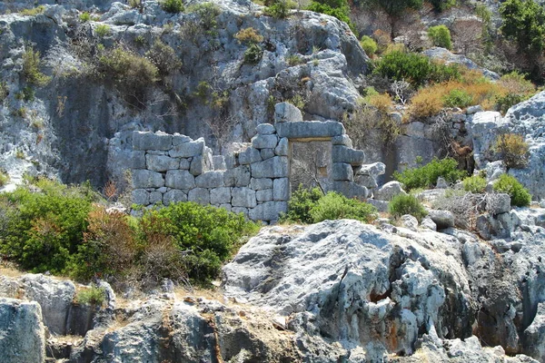 Flooded Ancient Lycian City Result Earthquake City City Simena Vicinity — Stock Photo, Image