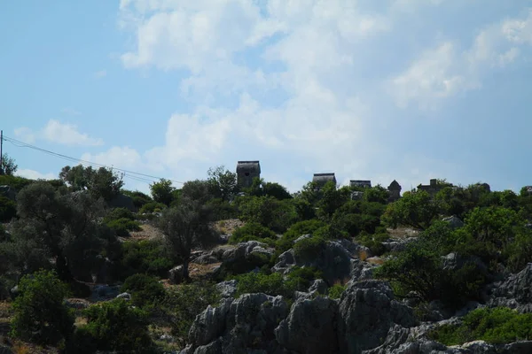 Flooded Ancient Lycian City Result Earthquake City City Simena Vicinity — Stock Photo, Image