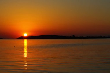 Deniz kenti Bodrum ve muhteşem gün batımları. Mugla, Türkiye
