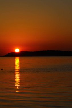 Deniz kenti Bodrum ve muhteşem gün batımları. Mugla, Türkiye