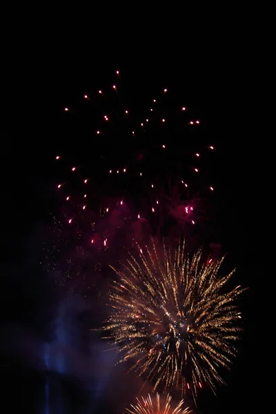 Праздник Фейерверк Чёрный Фон — стоковое фото