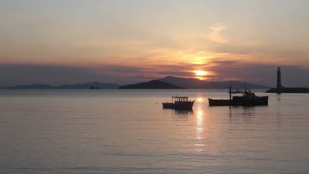 Ciudad Costera Turgutreis Espectaculares Puestas Sol — Vídeo de stock