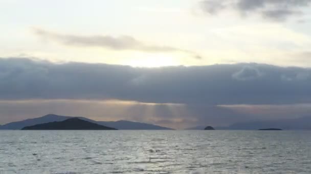 Turgutreis Meer Und Spektakuläre Sonnenuntergänge — Stockvideo