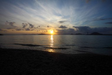 Deniz kenti Bodrum ve muhteşem gün batımları. Mugla, Türkiye