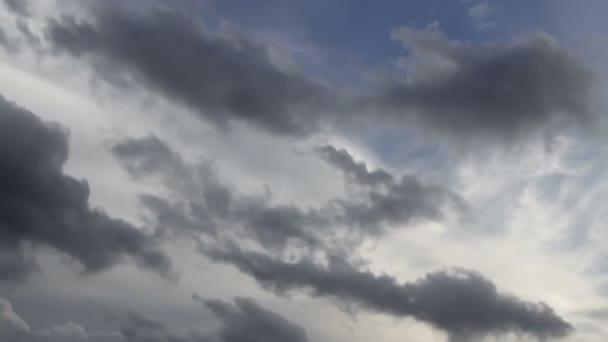 Tid Förflutit Vacker Blå Himmel Med Moln Bakgrund Himmel Moln — Stockvideo