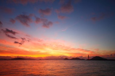 Deniz kenti Bodrum ve muhteşem gün batımları. Mugla, Türkiye