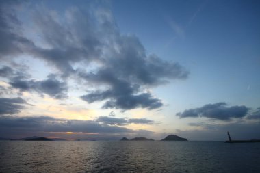 Deniz kenti Bodrum ve muhteşem gün batımları. Mugla, Türkiye