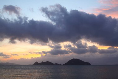 Deniz kenti Bodrum ve muhteşem gün batımları. Mugla, Türkiye