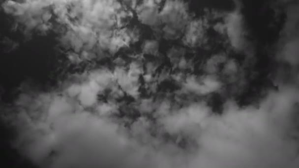 Nuage Paysage Timelapse Dans Humeur Noir Blanc — Video