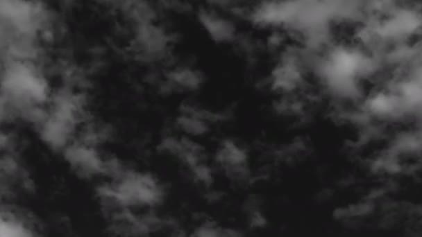 Nube Paisaje Timelapse Blanco Negro — Vídeos de Stock