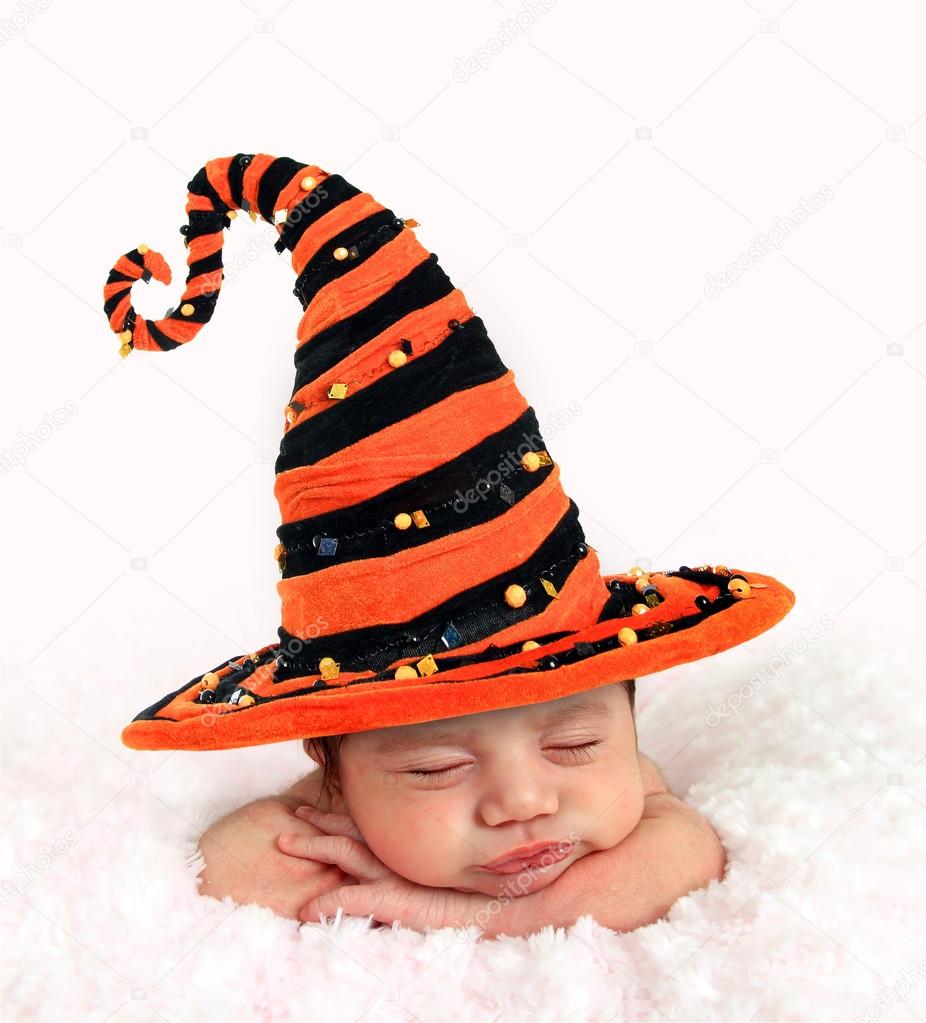 Halloween baby witch hat