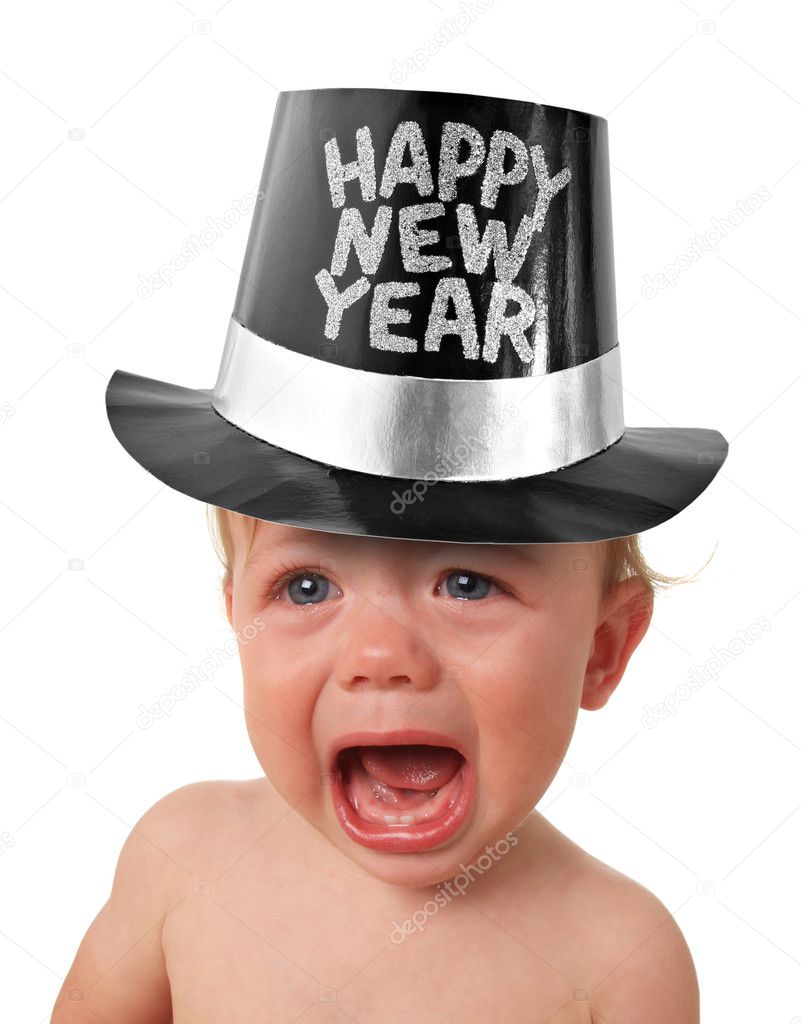 Crying New year baby