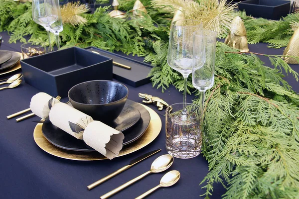 Mesa de cena de Navidad — Foto de Stock