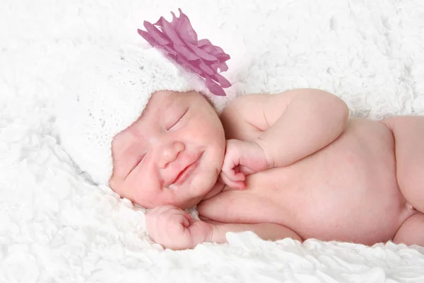 Newborn baby girl — Stock Photo, Image