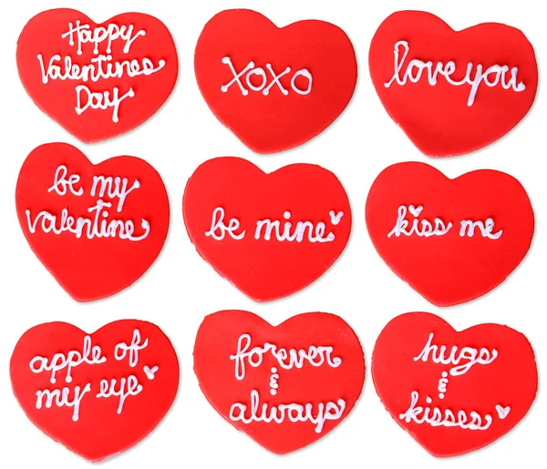 Valentines heart cookies — Stock Photo, Image