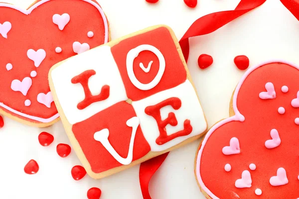 Valentine biscoitos coração — Fotografia de Stock