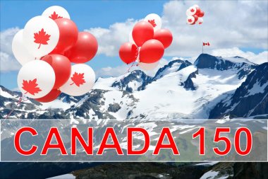 Canada day balloons clipart