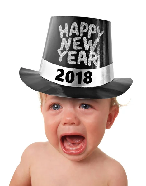 Huilende baby Nieuwjaar — Stockfoto
