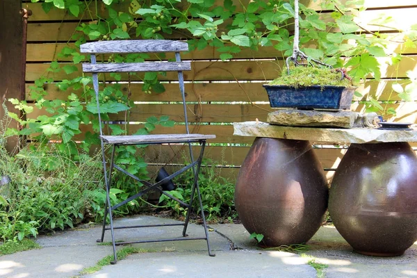 Wooden Garden chair — Stock Photo, Image