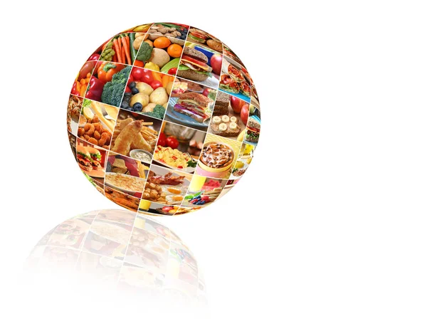 Kleurrijk voedsel collage — Stockfoto