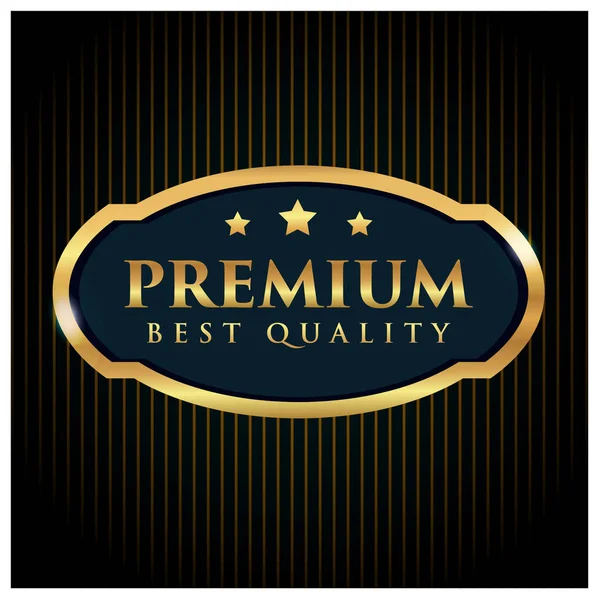 Gold Premium Best Quality Vector Badge Business — Stock Vector