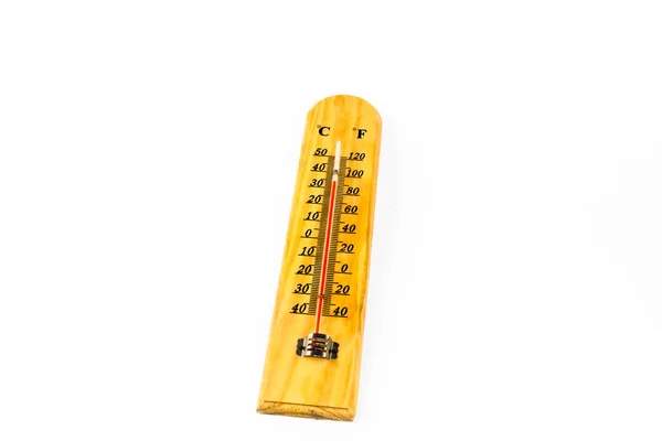 Ahşap Themometer izole