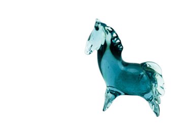 Havaya at cam yarı saydam mavi