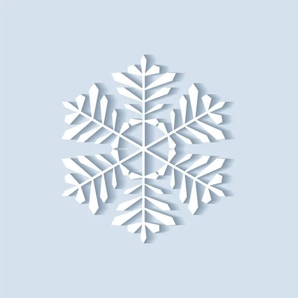 Copo Nieve Sobre Fondo Azul Ilustración Vectorial — Vector de stock