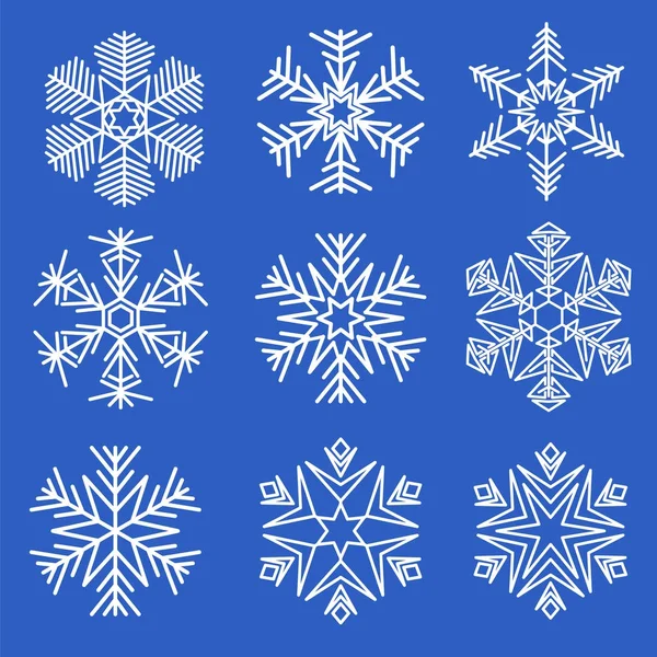 Wzór Snowflake Bez Szwu Ilustracja Wektorowa — Wektor stockowy