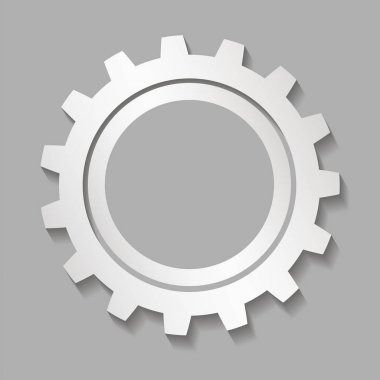 Gears ile gölge kümesi. Vektör çizim.