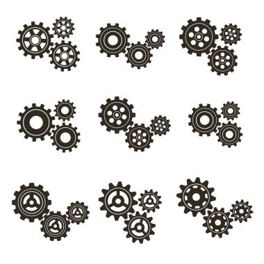 Gears'ı kümesi. vektör çizim.