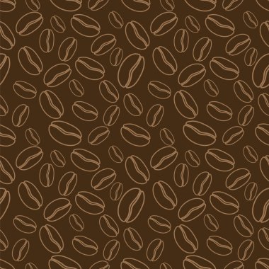 Dikişsiz desen kahve. Vektör çizim.