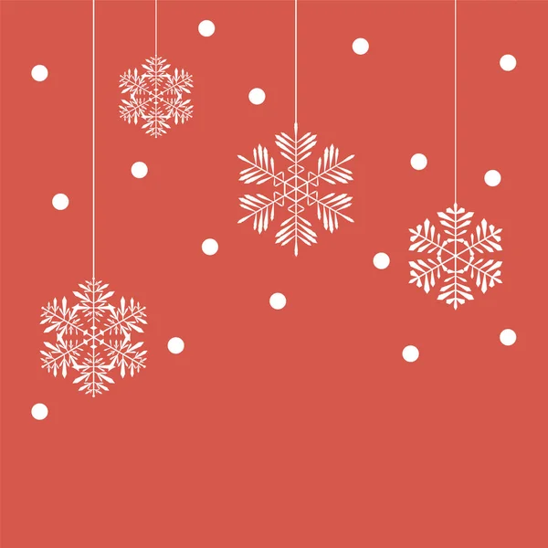 Set Copos Nieve Navideños Ilustración Vectorial — Vector de stock