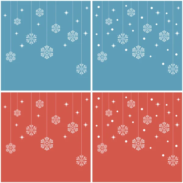 Рождественские Снежинки Векторная Иллюстрация — стоковый вектор