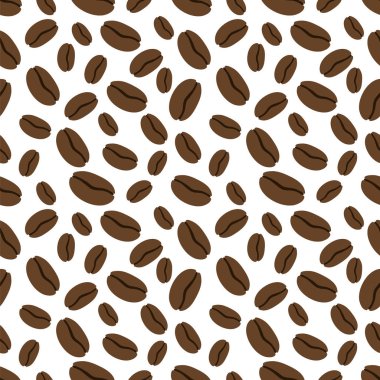 Dikişsiz desen kahve. Vektör çizim.