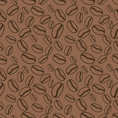 Dikişsiz desen kahve. Vektör çizim