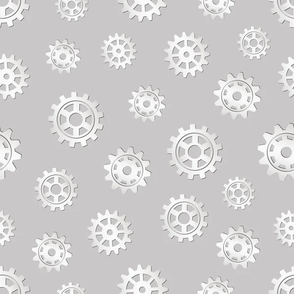 Seamless Gear Pattern Vector Illustration — Stock Vector