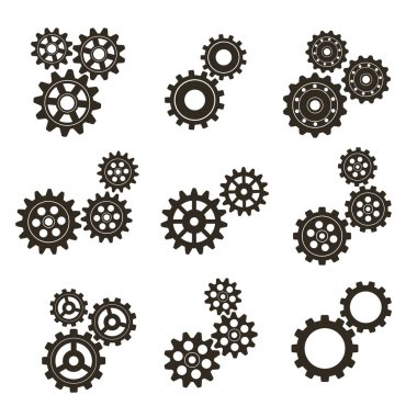 Gears'ı kümesi. vektör çizim.