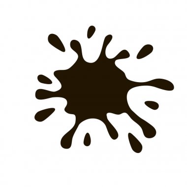 Beyaz arka plan üzerinde leke. Vektör çizim